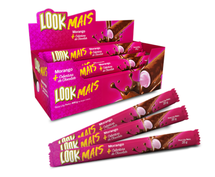 LOOK MAIS MORANGO DISP 20 X 20G