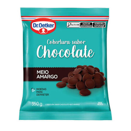 COB. MOEDAS CHOCOLATE MEIO AMARGO 350G DR.OETKER