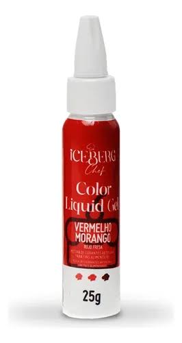 CORANTE GEL VERMELHO MORANGO 25G ICEBERG